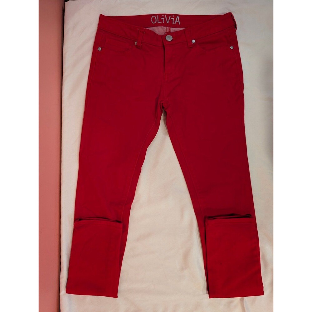 Women's Delia's Olivia Skinny Jeans Red Juniors Size 5